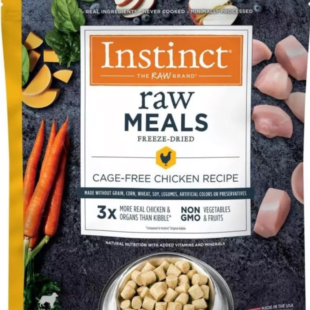 25 oz Instinct Raw Meals Dog Food Dry, Freeze Dried, Raw Dog Food, Chicken